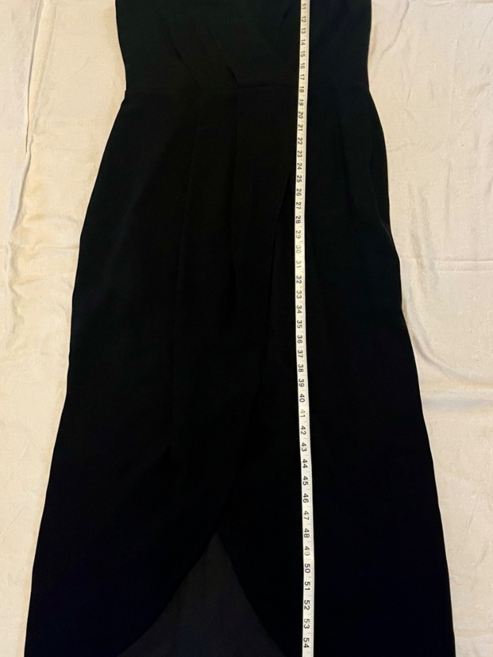 Dress The Population Black Ariel Plunging Faux Wrap Sleeveless Gown Size XL - Picture 12 of 16